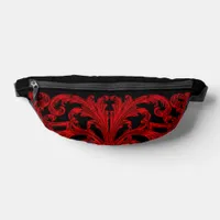 Elegant, Ornate Antique Red Fanny Pack