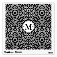 Geometric Pattern Monogram Black and White ID149 Wall Decal