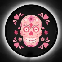 Pink Sugar Skull, Day of the Dead LED Sign