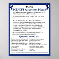 ME/CFS Awareness Month, Day and Week  Poster