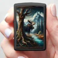 Moose by the Creek Zippo Lighter