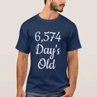 18 years old T Shirt your age in days