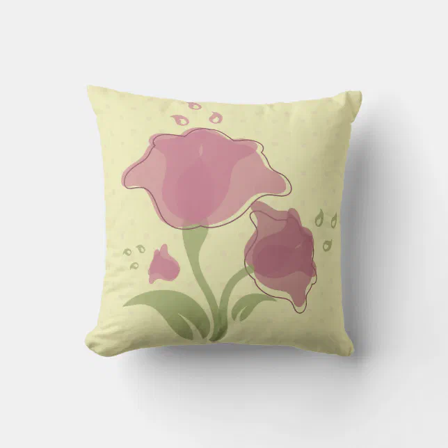 flower throw pillow