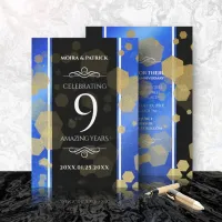 Elegant 9th Lapis Lazuli Wedding Anniversary Invitation