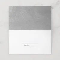 Modern Silver Wedding Place Card