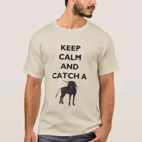 Keep Calm Catch Unicorn Men's Basic Light T-Shirt