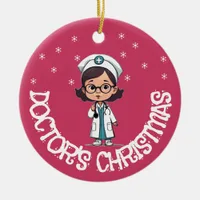 Lady Doctor Christmas Ornament | Custom Photo Gift