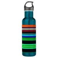 Thin Colorful Stripes - 1 Stainless Steel Water Bottle