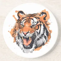 "Roaring Tiger Portrait."  Coaster