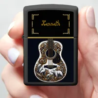 Wildlife and Music Guitar Theme Zippo Lighter