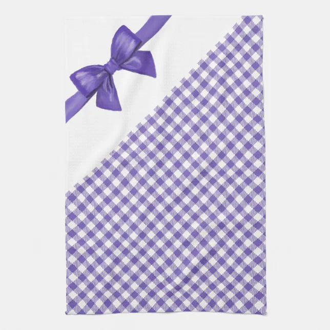 Charming Culinary Comedy: The Purple Vichy Kitchen Towel