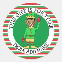 A Gift Tag To and From Ethnic  Elf Gift Tags