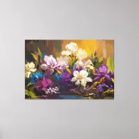 *~* Floral Flowers Art TV2 Stretched Canvas Print