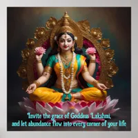 Goddess Lakshmi: Symbol of Prosperity & Abundance Poster