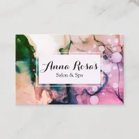 *~* Salon & Spa  Chic Abstract Fuschia Artistic Business Card