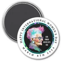 Happy International Women's Day 8th March Grl Pwr Magnet