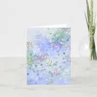 Abstract Floral Botanical Blank Note Card