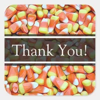 Thank You Candy Corn Halloween Stickers