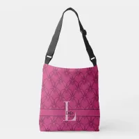 Hearts Monogram and Name  Crossbody Bag