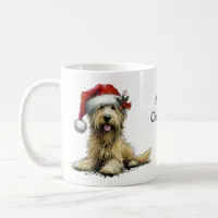 Cute Dog in a Christmas Santa Hat Coffee Mug