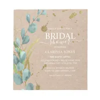 BUDGET Rustic Eucalyptus Kraft Bridal Shower  Notepad