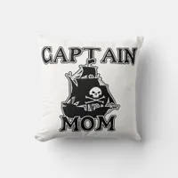 Captain Mom Throw Pillow