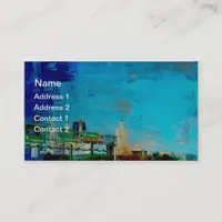 Kansas City Skyline Grunge Business Card