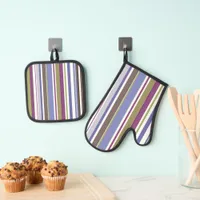 Modern new season Stripes Oven Mitt & Pot Holder Set