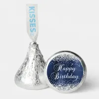 Silver Glitter Navy Blue Happy Birthday Hershey®'s Kisses®