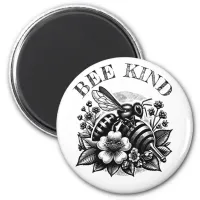 Bee Kind | 'Vintage Honey and Flowers Quote Magnet