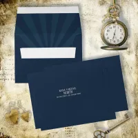 Retro Typography Wedding Blue/Gold ID645 Envelope