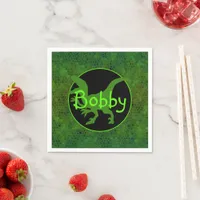 Personalized Green Dinosaur Hide  Napkins