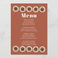 Mexican Fiesta Boho Barro Wedding Menu