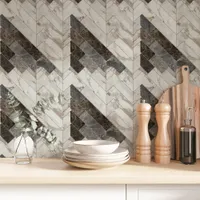 Gray Marble Geometric Wallpaper