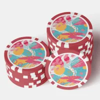 Colorful Abstract Poker Chips