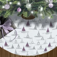 Purple Christmas Pattern#5 ID1009 Brushed Polyester Tree Skirt