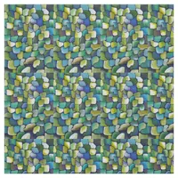 Modern  Contemporary Hand-painted  Green Pattern Fabric