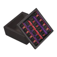 Best Mom Colored Blocks & Black Background Gift Box