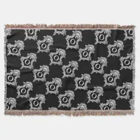 O Monogram Initial Throw Blanket