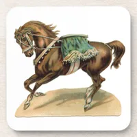 Vintage Circus Horse Beverage Coaster