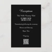 Classic B & W Wedding Enclosure Card 3.5x5