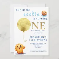 Our Little Cookie Is Turning ONE Cute 1st Birthday Invitation