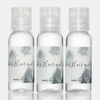 Watercolor Pine Trees Business Branding Hand Sanitizer