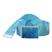 Blue parrot feathers pattern belt