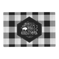 Wild Wonderful Christmas Black Buffalo Plaid ID604 Placemat