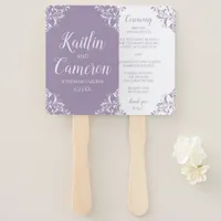 Wedding Program Fan | Nadine (Lavender) 4x6