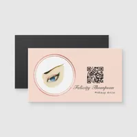 Rose Gold and Blush Pink Makeup Artist QR Code