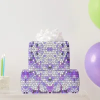 Purple tiles - mosaic, greek style,   wrapping paper