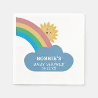 Whimsical Sun & Rainbow Baby Shower Gender Neutral Napkins