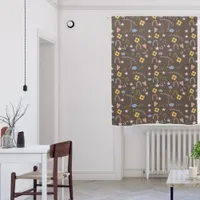 Cute Stars Floral Hearts Rainbows & Brown Nursery Blackout Curtains